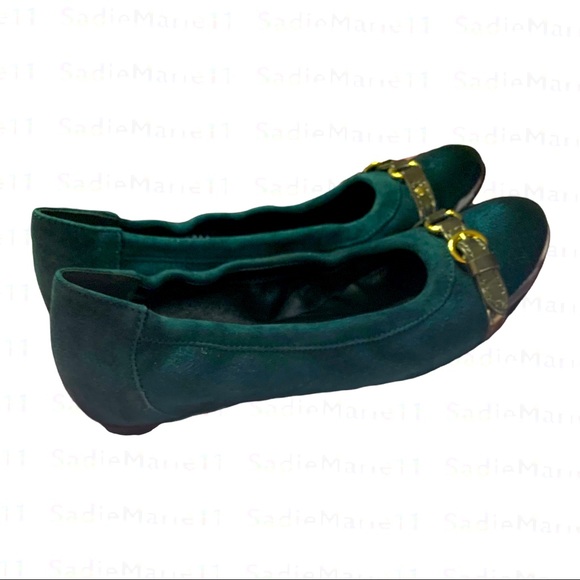 AGL Attilio Giusti Leombruni  Ballet Flats Cap Toe  Size 6 Dark Green - Picture 2 of 4